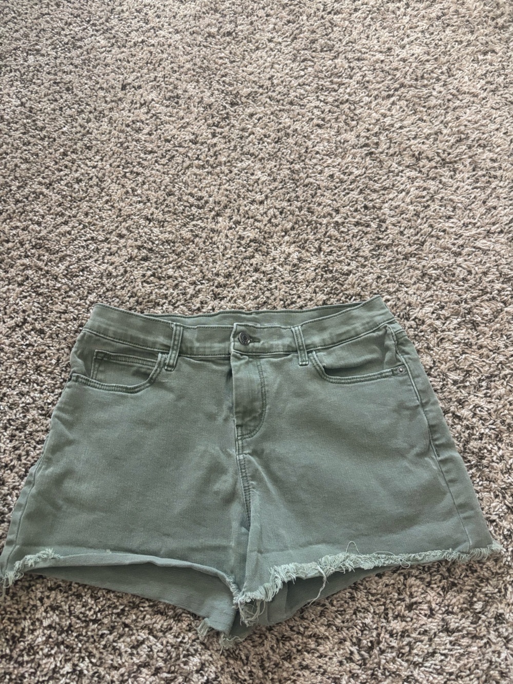 Old Navy Olive High-Rise Stretch Jeans